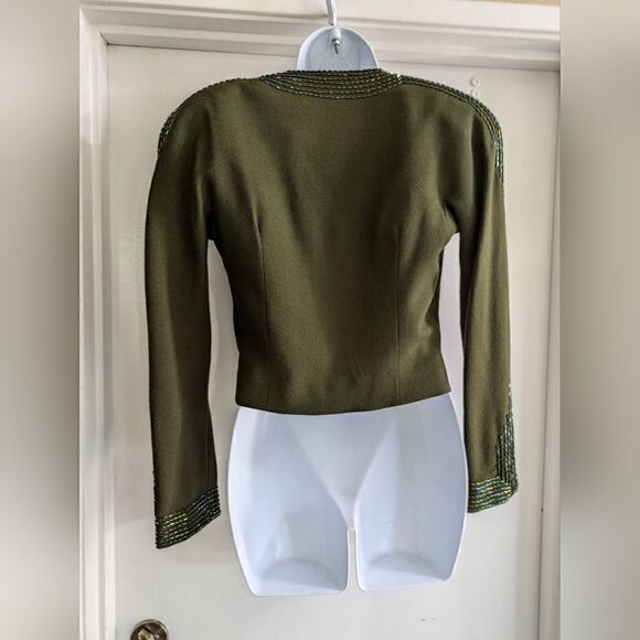 1970s Jonathan Hitchcock For Reuben Thomas Vintage Silk beaded military jacket - Picture 4 of 11